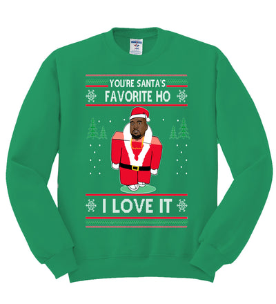 Santas Favorite Ho | Xmas Ye I Love It Christmas Unisex Crewneck Graphic Sweatshirt