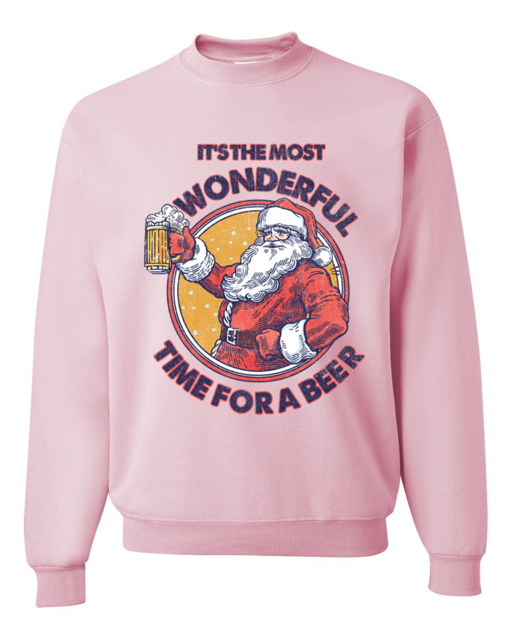 Santa It’s the Most Wonderful Time for a Beer Christmas Unisex Crewneck Graphic Sweatshirt