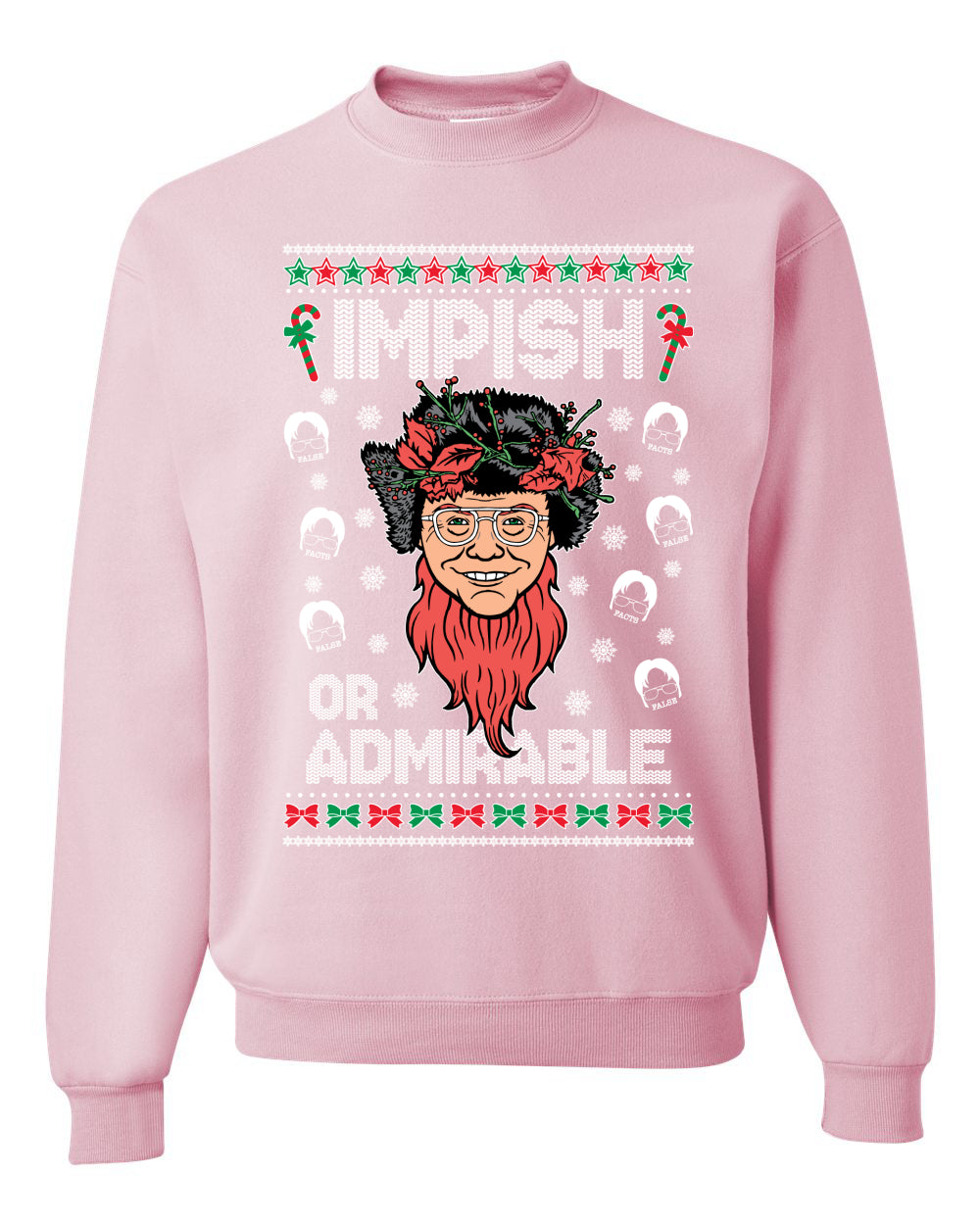 Impish or Admirable Dwight Schrute Ugly Christmas Sweater Unisex Crewneck Graphic Sweatshirt