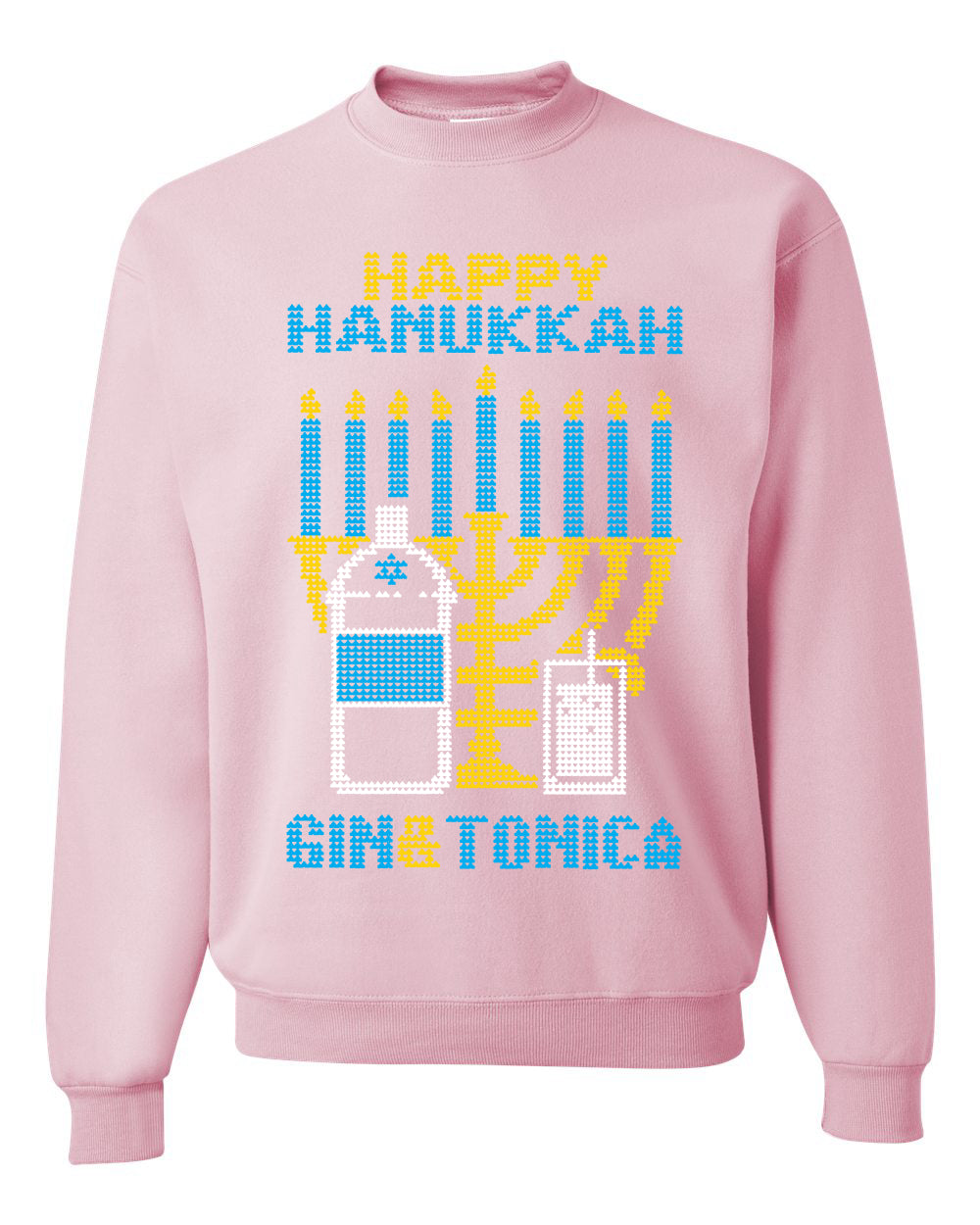 Happy Hanukkah Gin & Tonica Hanukkah Unisex Crewneck Graphic Sweatshirt
