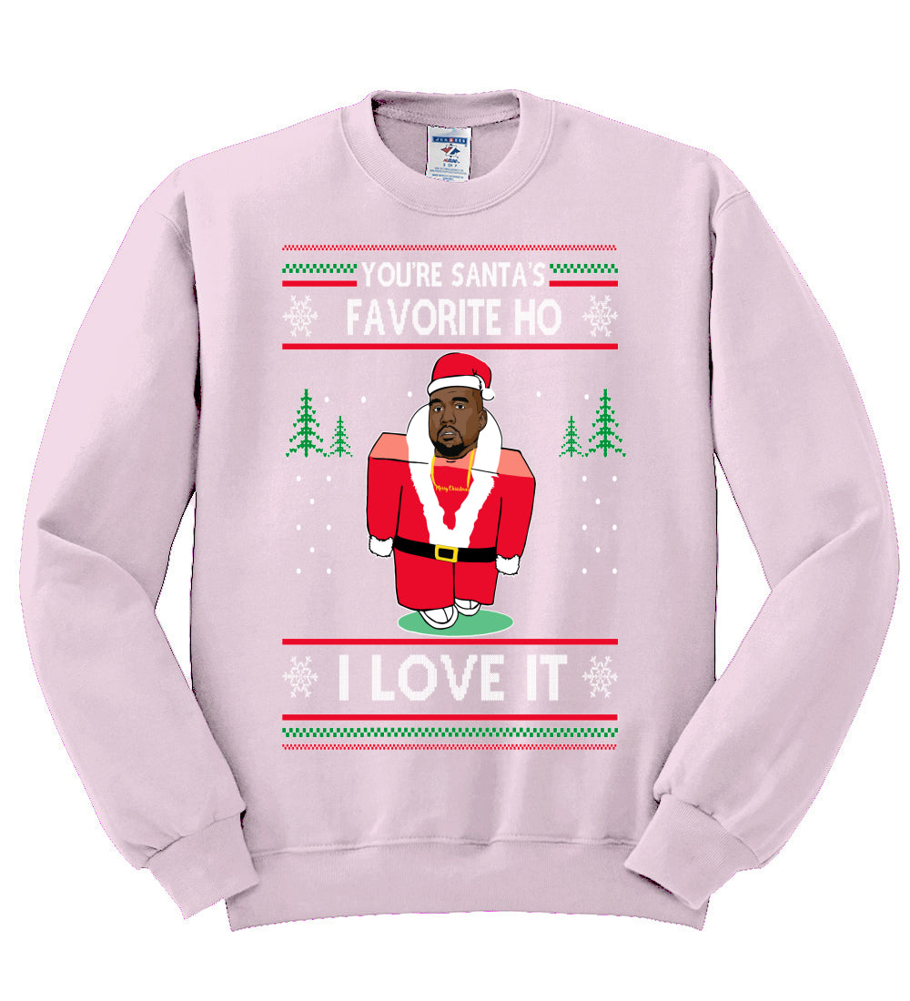 Santas Favorite Ho | Xmas Ye I Love It Christmas Unisex Crewneck Graphic Sweatshirt