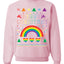 Merry Christmas Rainbow Hearts Unisex Crewneck Graphic Sweatshirt