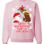 Most Wonderful Time of The Year Santa Jesus Unisex Crewneck Graphic Sweatshirt
