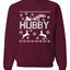 Christmas Hubby Love Ugly Christmas Sweater Christmas Unisex Crewneck Graphic Sweatshirt