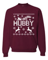 Christmas Hubby Love Ugly Christmas Sweater Christmas Unisex Crewneck Graphic Sweatshirt