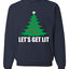 Lets Get Lit Xmas Tree Ugly Christmas Sweater Unisex Crewneck Graphic Sweatshirt