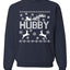 Christmas Hubby Love Ugly Christmas Sweater Christmas Unisex Crewneck Graphic Sweatshirt