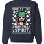 Smells Like Christmas Spirit Ugly Christmas Sweater Christmas Unisex Crewneck Graphic Sweatshirt