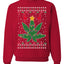 Weed Marijuana Lit Deer Pot Leaf Xmas Lights Christmas Unisex Crewneck Graphic Sweatshirt
