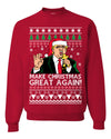 Make Christmas Great Again Funny Donald Trump Santa Xmas Christmas Unisex Crewneck Graphic Sweatshirt