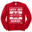 Let's Get Baked Holiday Ginger Bread Design Christmas Unisex Crewneck Graphic Sweatshirt
