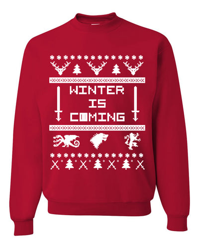 Winter is Coming | GoT Christmas Unisex Crewneck Graphic Sweatshirt