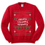 Merry Christmas Holiday Alphabet Christmas Unisex Crewneck Graphic Sweatshirt
