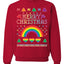 Merry Christmas Rainbow Hearts Unisex Crewneck Graphic Sweatshirt