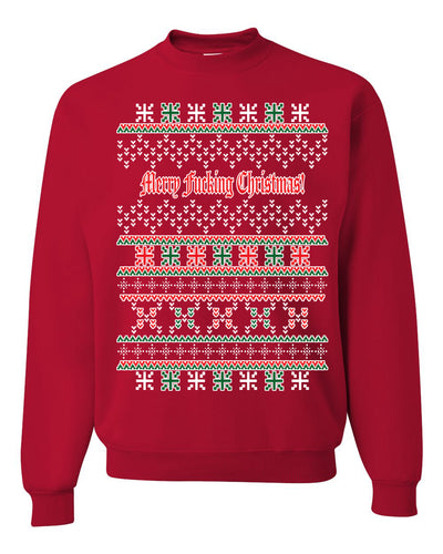 Merry Fucking Christmas Unisex Crewneck Graphic Sweatshirt