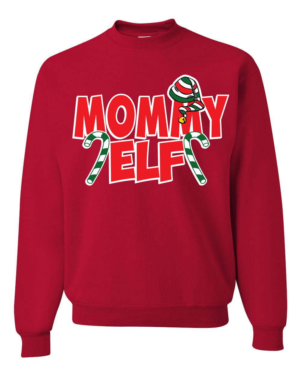 Mommy Elf Unisex Crewneck Graphic Sweatshirt