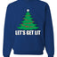 Lets Get Lit Xmas Tree Ugly Christmas Sweater Unisex Crewneck Graphic Sweatshirt