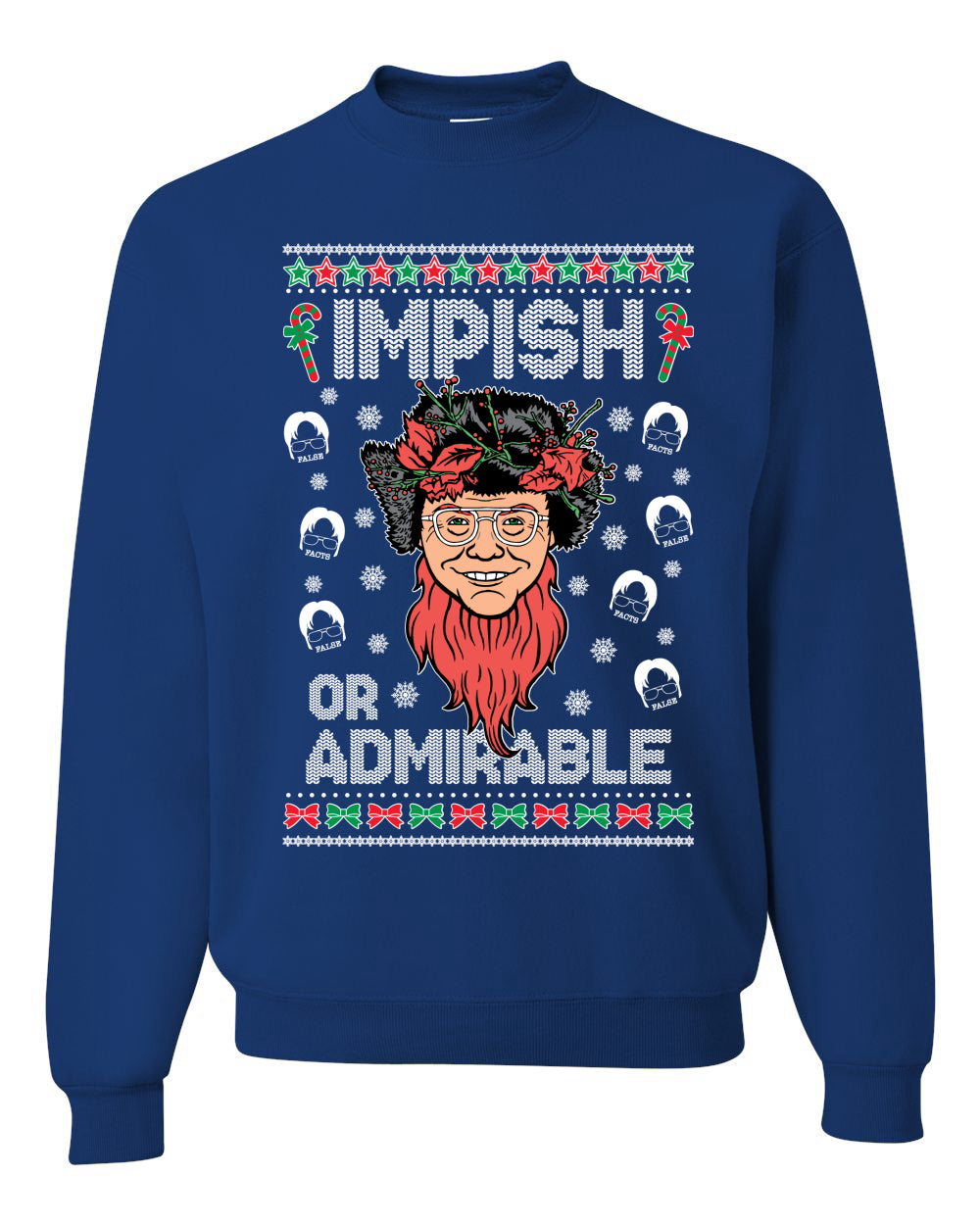 Impish or Admirable Dwight Schrute Ugly Christmas Sweater Unisex Crewneck Graphic Sweatshirt