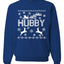 Christmas Hubby Love Ugly Christmas Sweater Christmas Unisex Crewneck Graphic Sweatshirt
