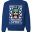 Smells Like Christmas Spirit Ugly Christmas Sweater Christmas Unisex Crewneck Graphic Sweatshirt