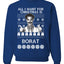 All I Want for Christmas is Borat Ugly Christmas Sweater Unisex Crewneck Graphic Sweatshirt