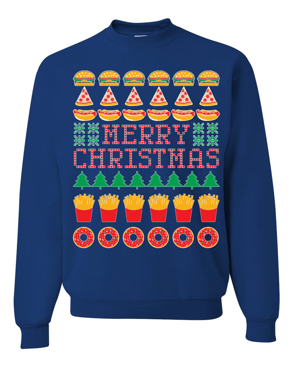 Merry Christmas Junk Food Unisex Crewneck Graphic Sweatshirt