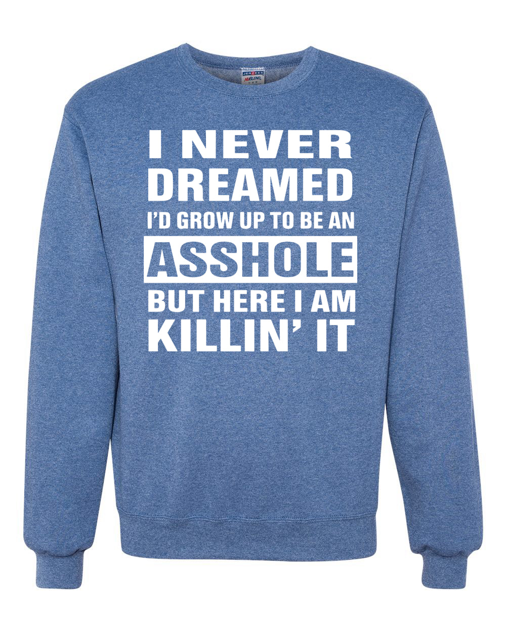 I Never Dreamed I'd Grow Up to be an Asshole  Political Unisex Crewneck Graphic Sweatshirt