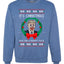 Funny Donald Trump Clown Joker Put On a Happy Face Xmas Wreath Christmas Unisex Crewneck Graphic Sweatshirt