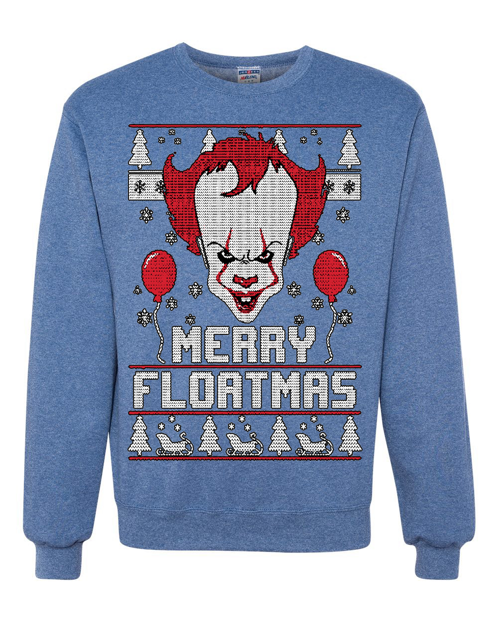 Merry Floatmas | IT Clown Christmas Unisex Crewneck Graphic Sweatshirt