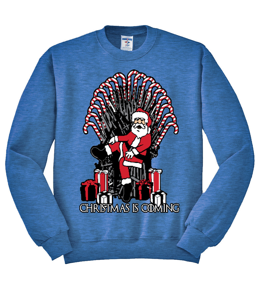 Christmas is Coming | GOT Iron Throne Unisex Crewneck Graphic Sweatshirt