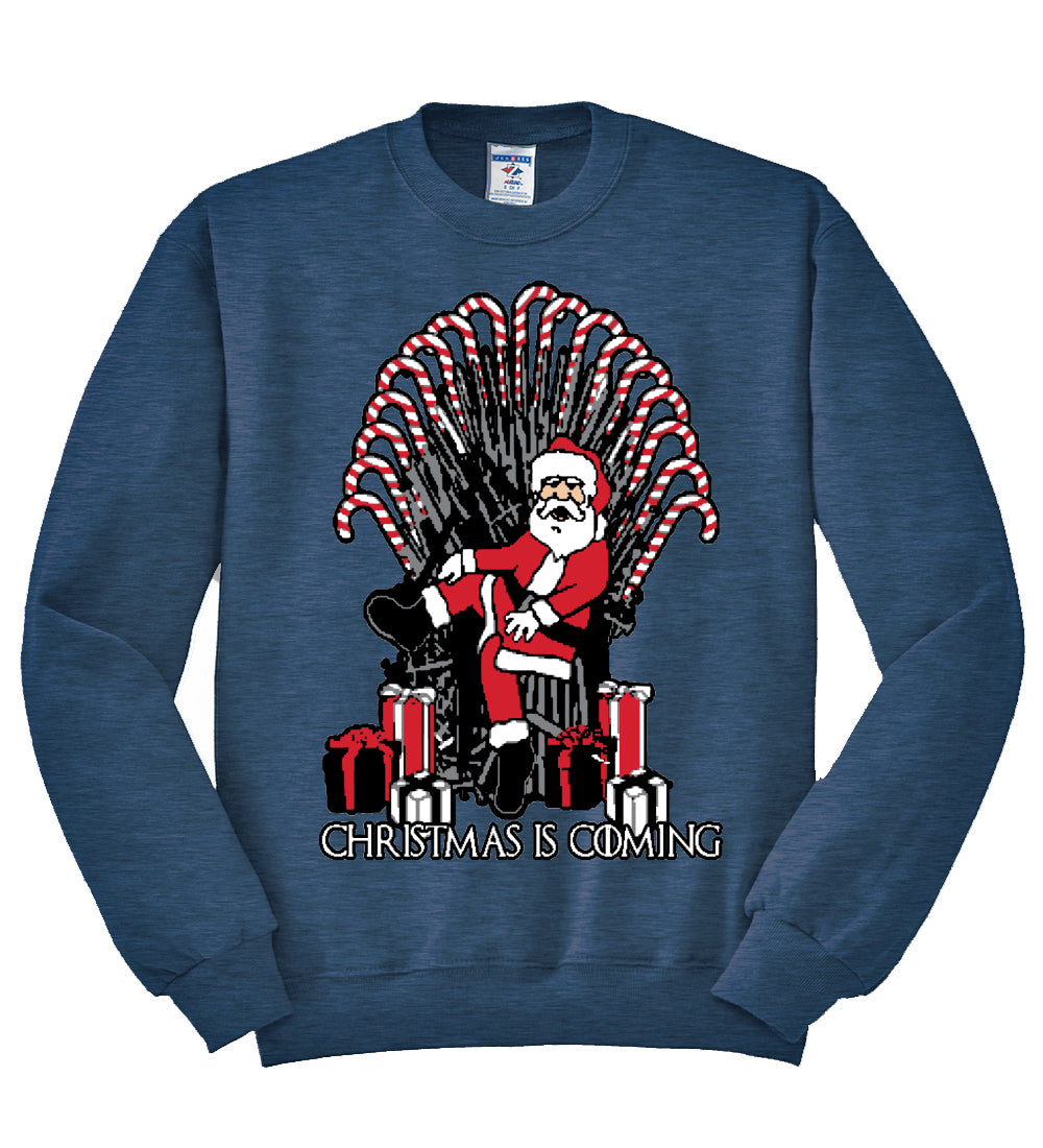 Christmas is Coming | GOT Iron Throne Unisex Crewneck Graphic Sweatshirt