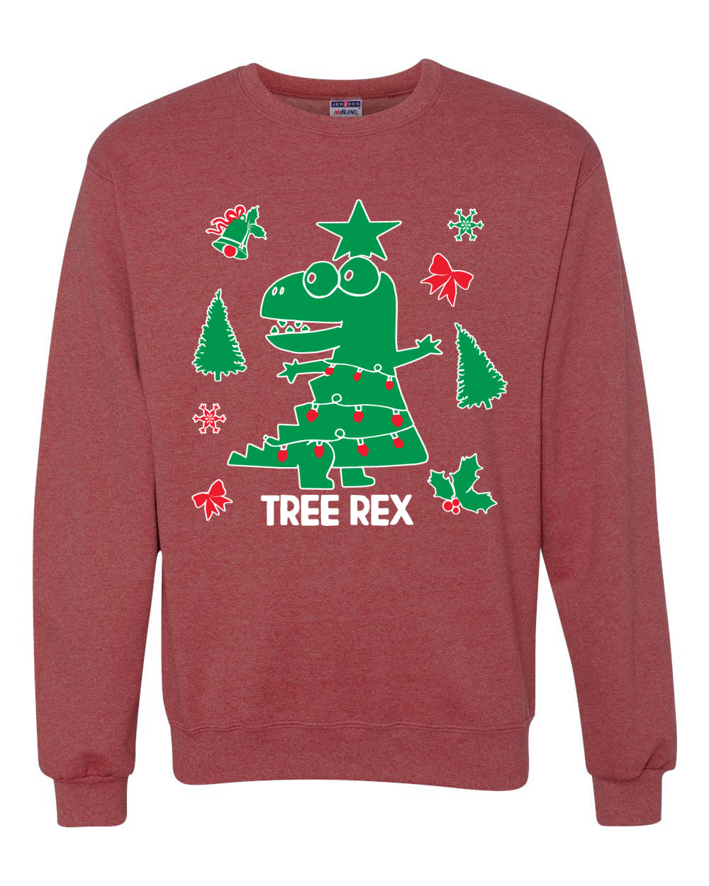 Christmas Trex Tree Rex Ugly Christmas Sweater Christmas Unisex Crewneck Graphic Sweatshirt