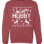 Christmas Hubby Love Ugly Christmas Sweater Christmas Unisex Crewneck Graphic Sweatshirt