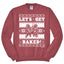 Let's Get Baked Holiday Ginger Bread Design Christmas Unisex Crewneck Graphic Sweatshirt