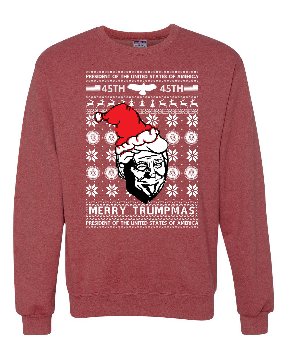 President of The USA 45th Merry Trumpmas Christmas Unisex Crewneck Graphic Sweatshirt