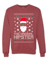 The Original Hipster Funny Santa Beard Xmas Christmas Unisex Crewneck Graphic Sweatshirt