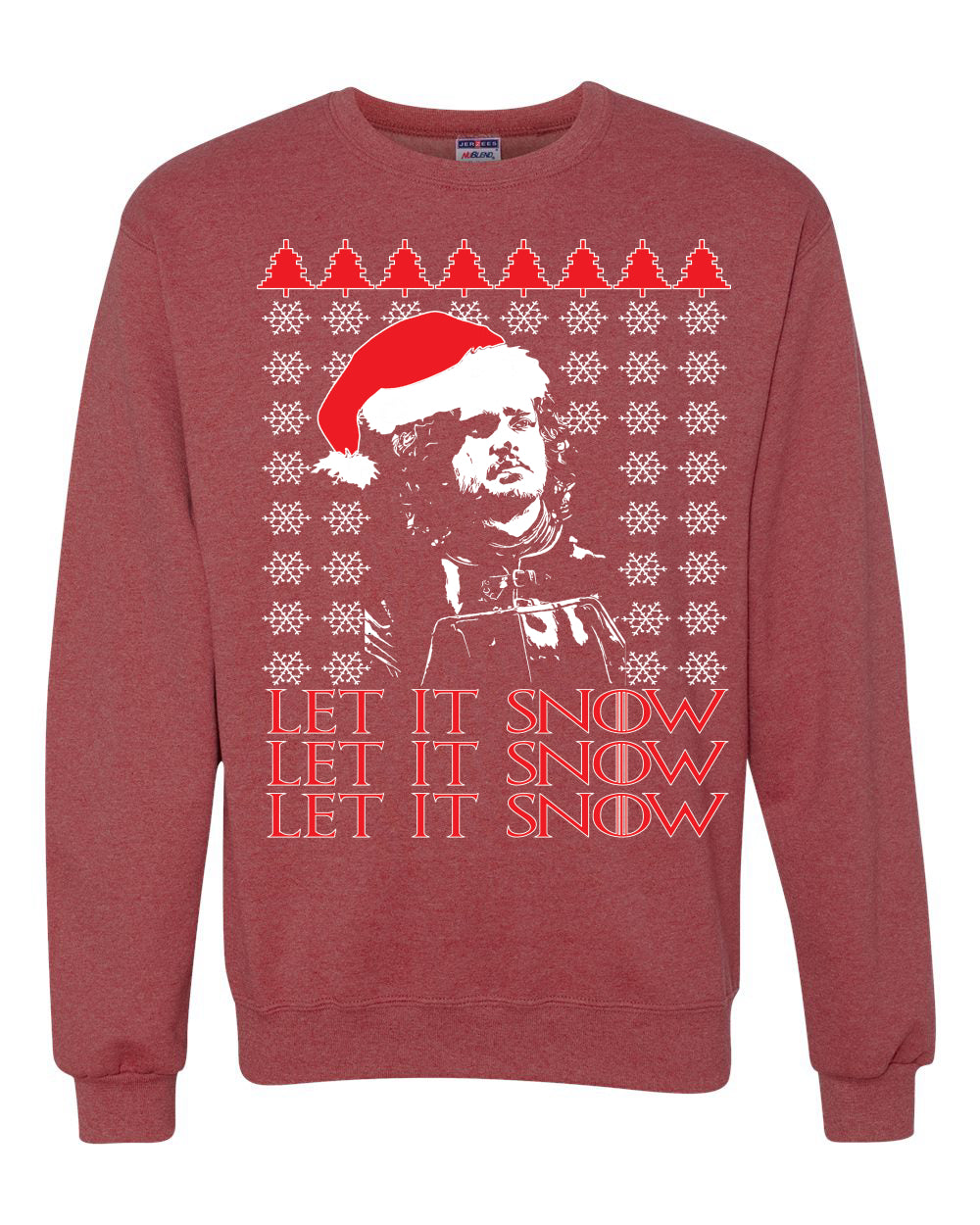 Let It Snow X 3 Jon Snow GoT Unisex Crewneck Graphic Sweatshirt