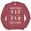 Santa Floss Like a Boss Dance Moves Christmas Unisex Crewneck Graphic Sweatshirt