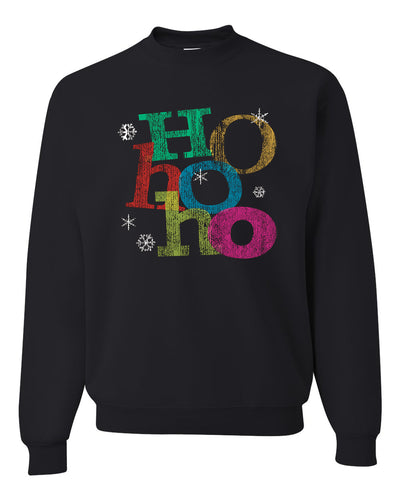 Colorful Ho Ho Ho Merry Christmas Unisex Crewneck Graphic Sweatshirt