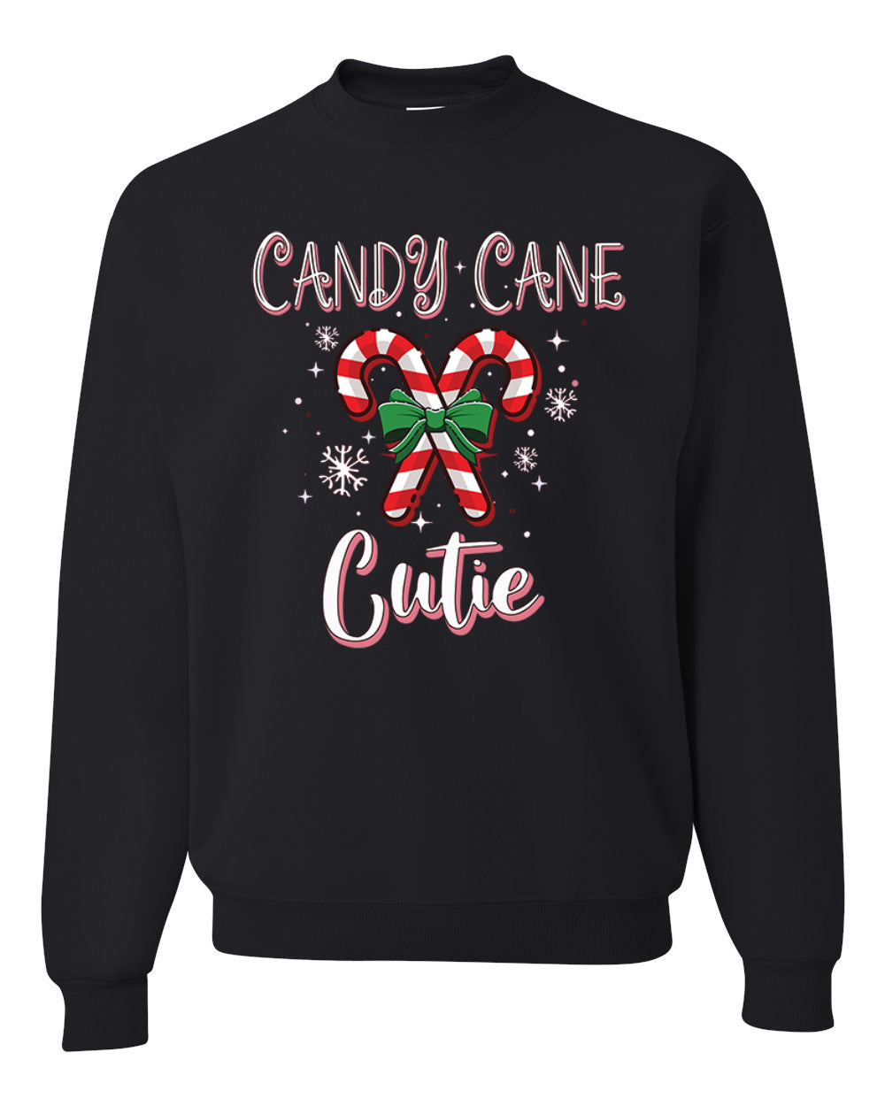 Candy Cane Cutie  Merry Christmas Unisex Crewneck Graphic Sweatshirt