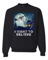 I Want To Believe  Merry Christmas Unisex Crewneck Graphic Sweatshirt
