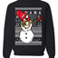 Dabbing Snowman Merry Ugly Christmas Sweater Unisex Crewneck Graphic Sweatshirt