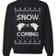 Snow is Coming GoT Stark Merry Ugly Christmas Sweater Unisex Crewneck Graphic Sweatshirt