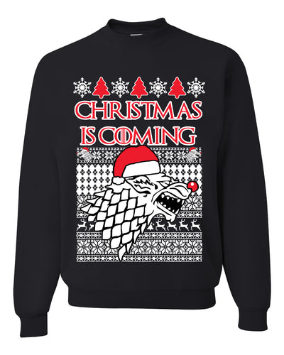 Christmas is Coming GoT Stark Merry Ugly Christmas Sweater Unisex Crewneck Graphic Sweatshirt