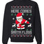 Here Comes Santa Floss Funny Dance Moves Merry Ugly Christmas Sweater Unisex Crewneck Graphic Sweatshirt