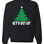 Lets Get Lit Xmas Tree Merry Christmas Unisex Crewneck Graphic Sweatshirt
