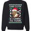 Sani Cloth is Coming to Town Merry Ugly Christmas Sweater Unisex Crewneck Graphic Sweatshirt