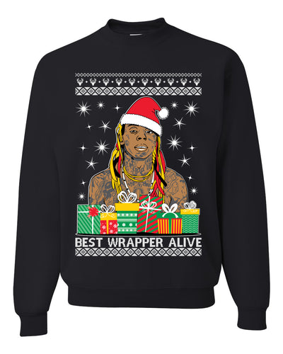 Favorite Wrapper Lil Wayne  Ugly Christmas Sweater Unisex Crewneck Sweatshirt