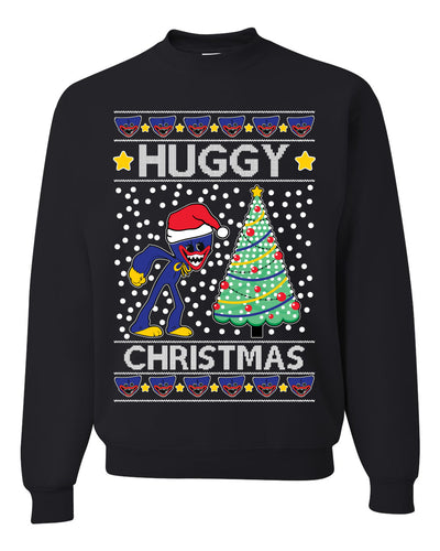 Huggy Playtime Wuggy Christmas Ugly Christmas Sweater Unisex Crewneck Graphic Sweatshirt