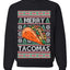 Merry Tacomas Holiday Taco Lover  Ugly Christmas Sweater Unisex Crewneck Graphic Sweatshirt